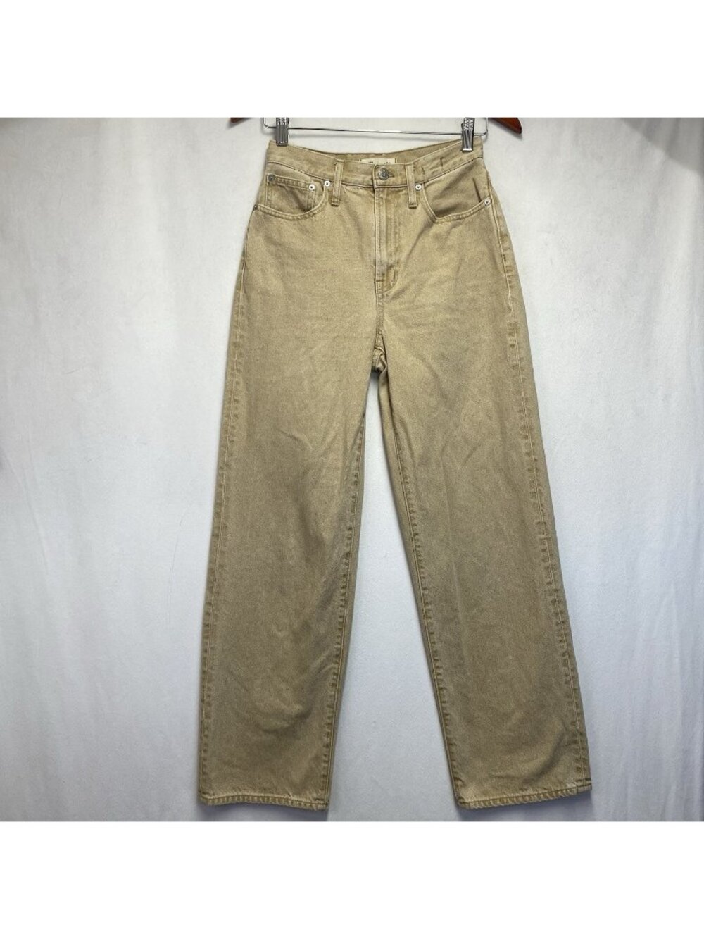 Madewell The Perfect Vintage Wide Leg-Jean High Rise Jeans Women 25 Tan Wash